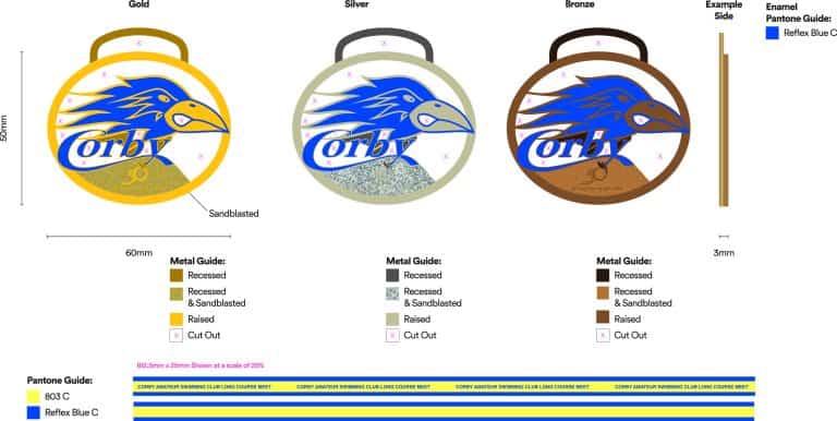 custom made swimming medals